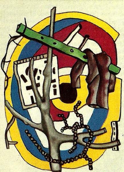 Fernand Leger komposition med gren